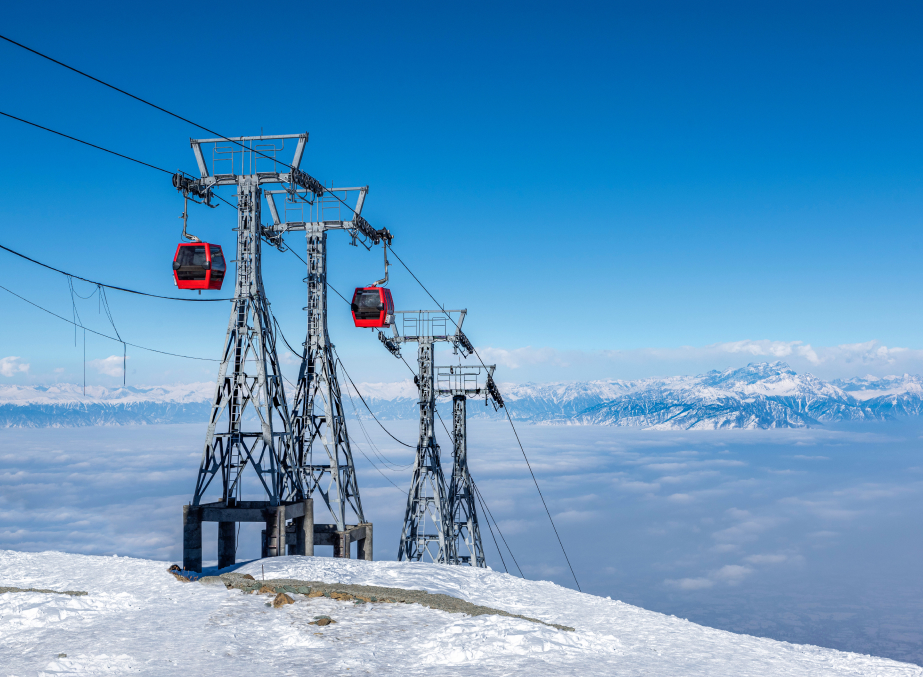 Gandola cable car in Gulmarg Kashmir